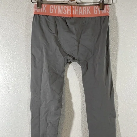 Gymshark Seamless Gray & Coral Workout Leggings Size Medium - Picture 5 of 8